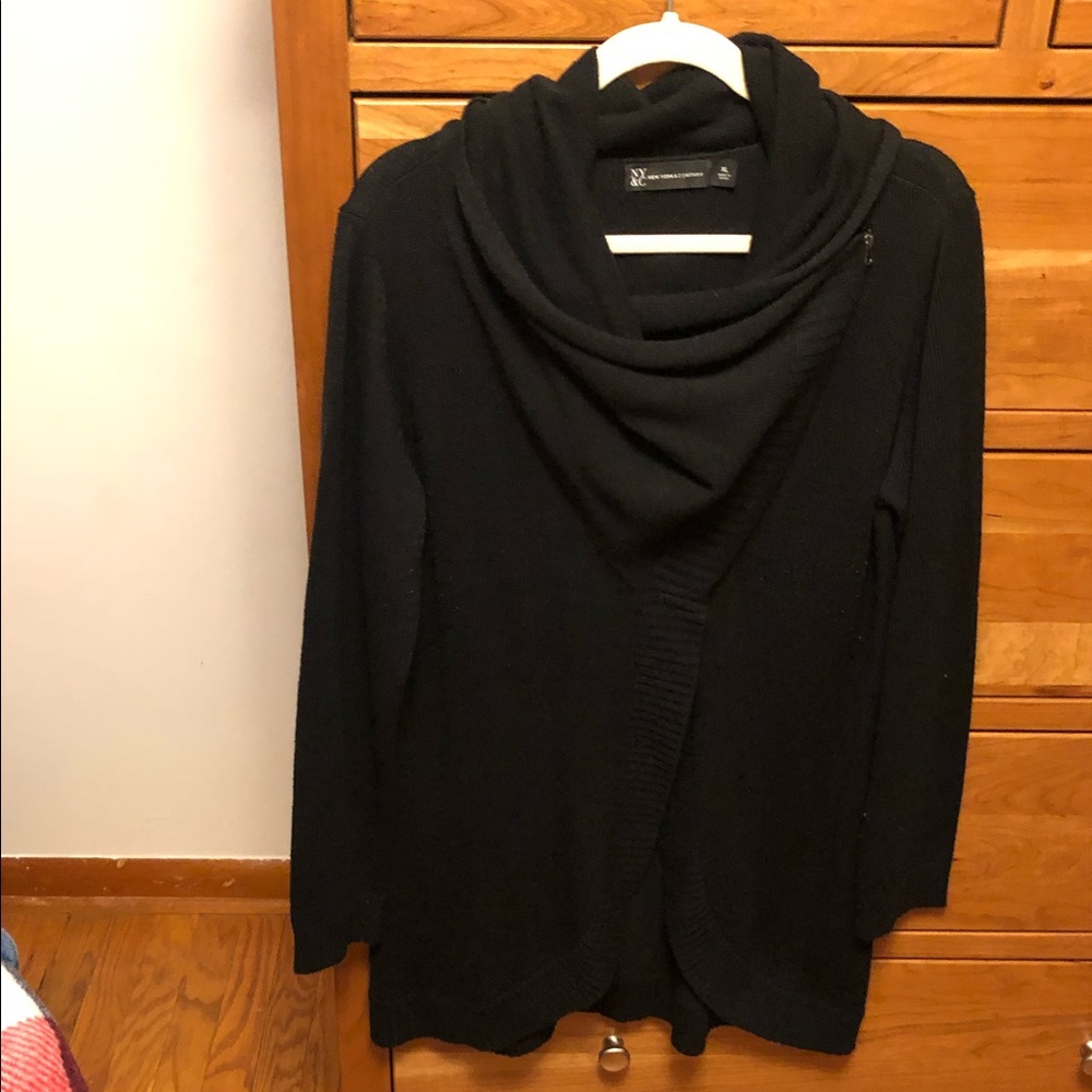 Black wrap cardigan